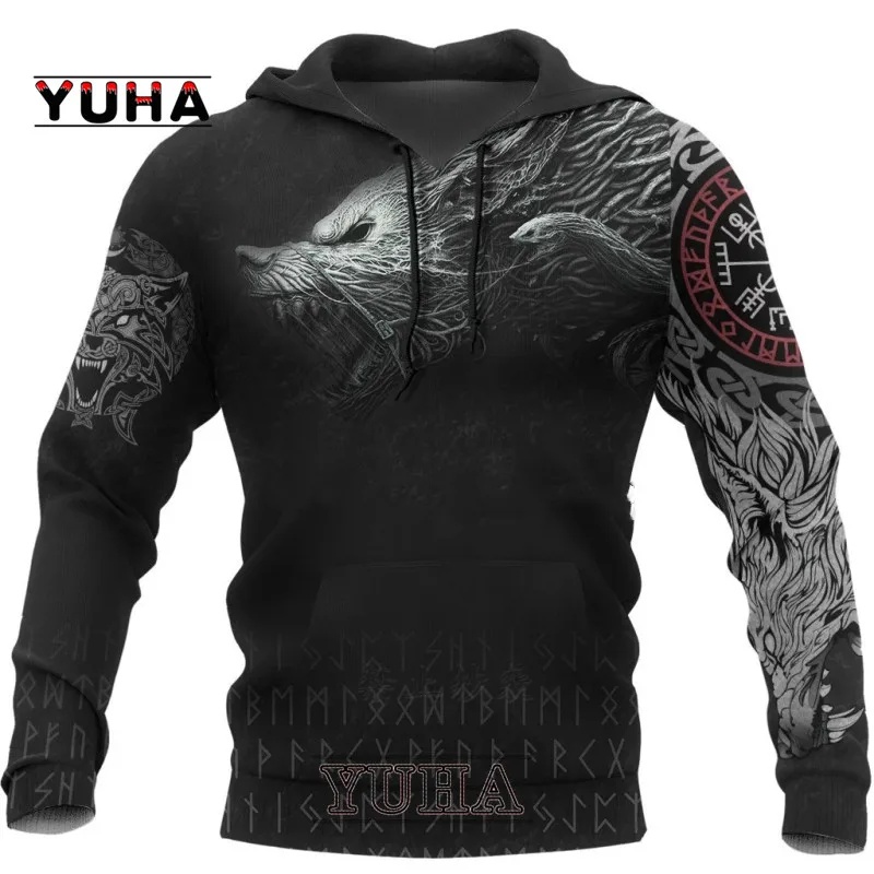 Wolf Printed Hoodies Men 3d Ho - Streetwear Brand Tracksuit recension och pris