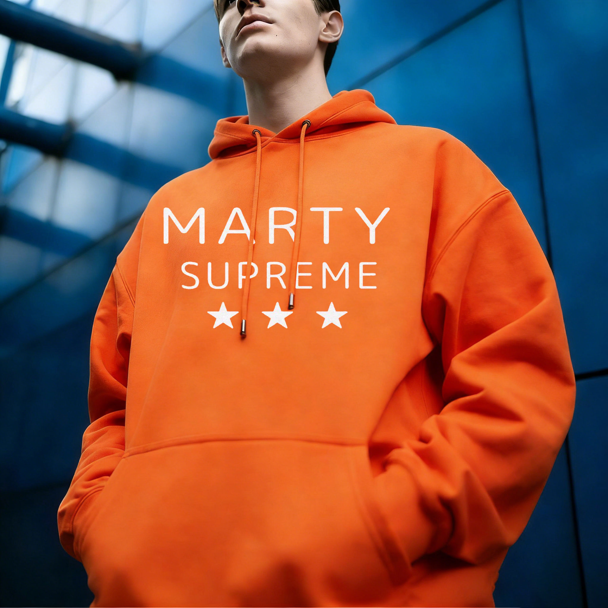 Timothée Chalamet Orange Hoodi - Supreme Brand Streetwear recension och pris