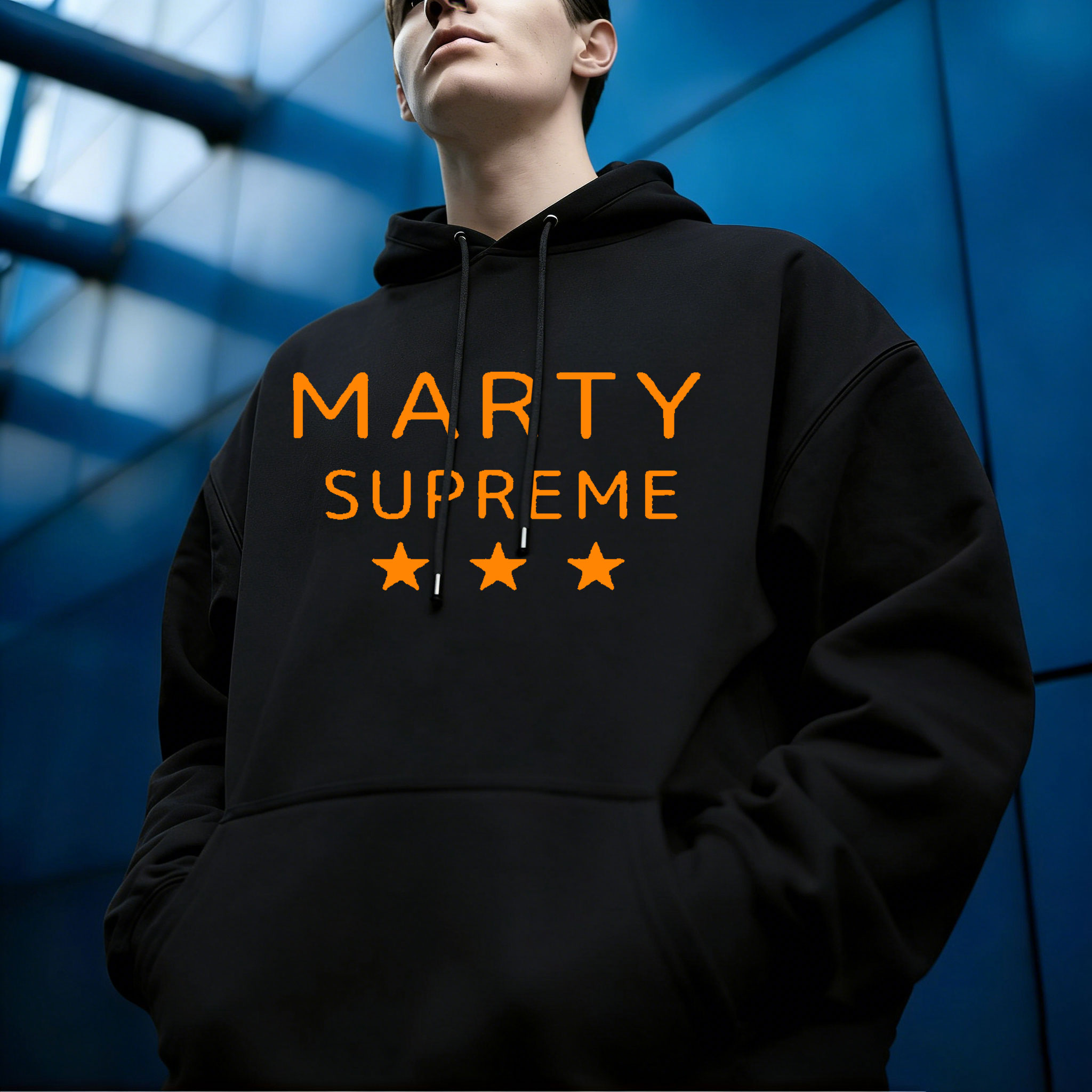 Timothée Chalamet Orange Hoodi - Supreme Brand Streetwear recension och pris