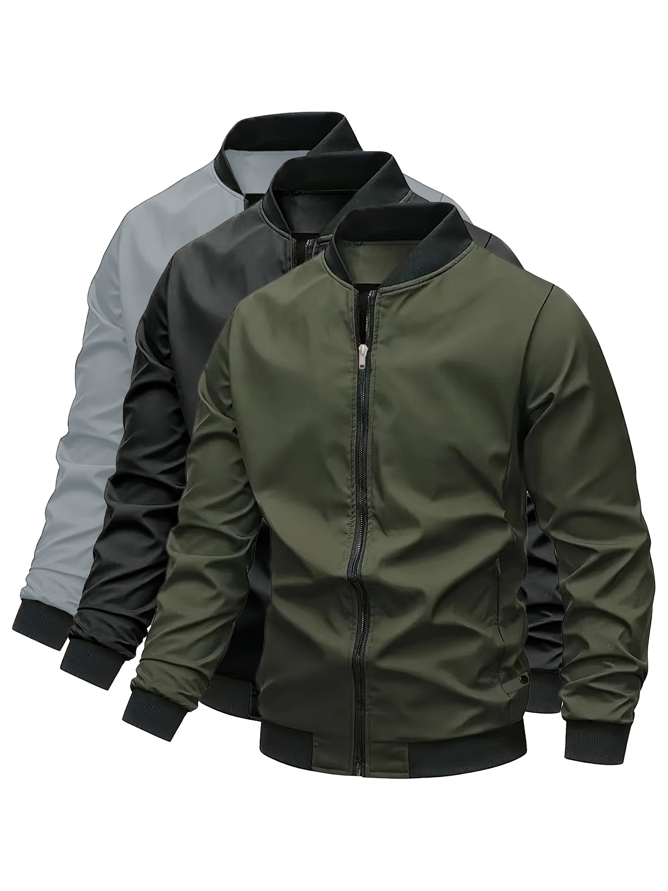 Men's zip-up baseball jacket,  - Streetwear Zipper recension och pris