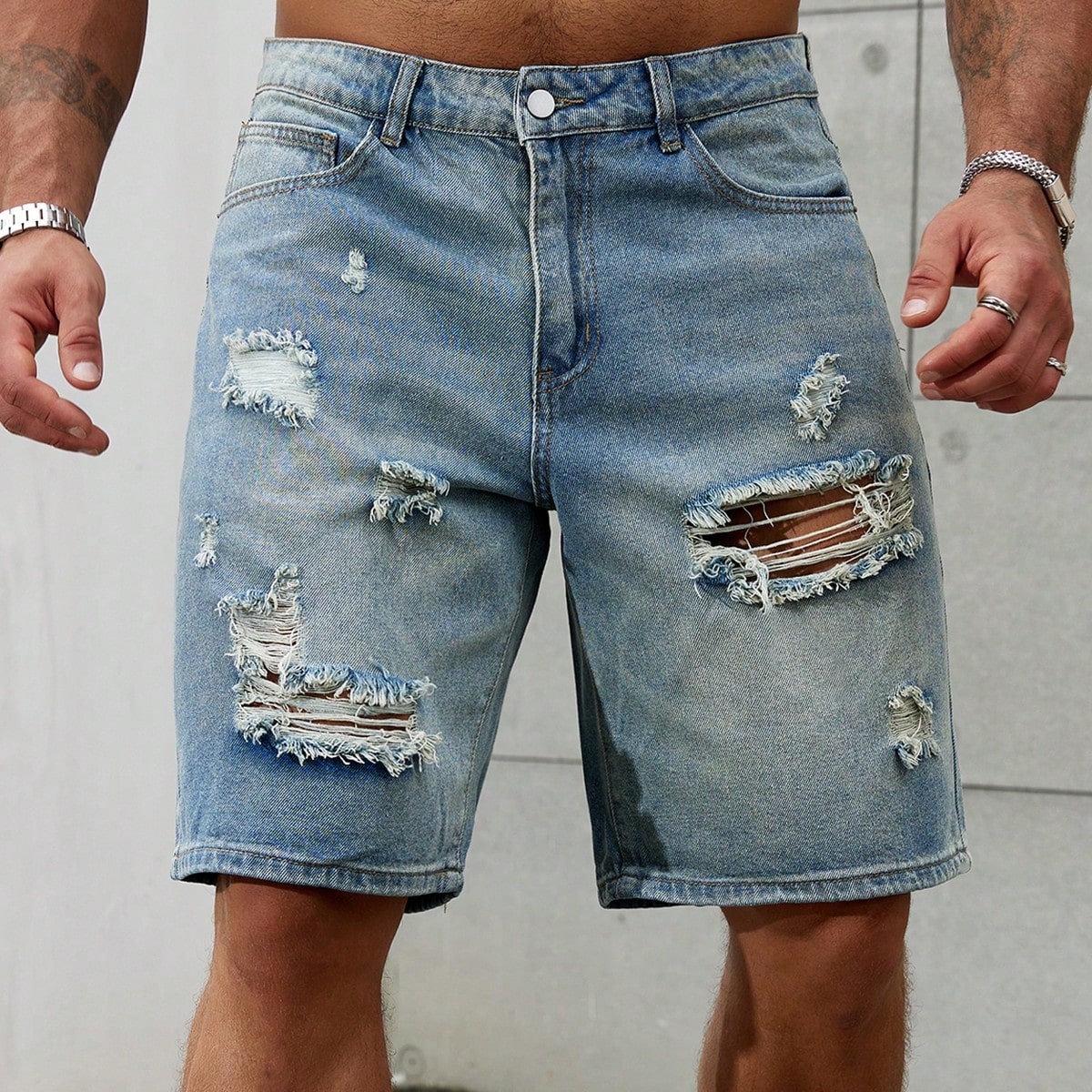 New Fashion Mens Ripped Short  - Streetwear Brand New recension och pris
