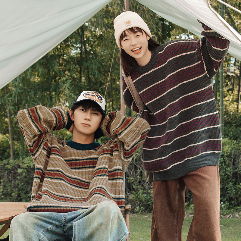Korean Fashion Vintage Striped - Streetwear Brand England recension och pris