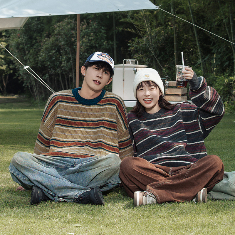 Korean Fashion Vintage Striped - Streetwear Brand England recension och pris