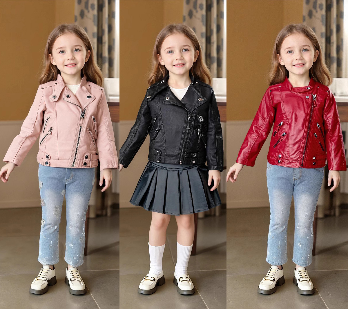 2-12Y Girls Christmas Pink Red - Streetwear Brand Photography recension och pris