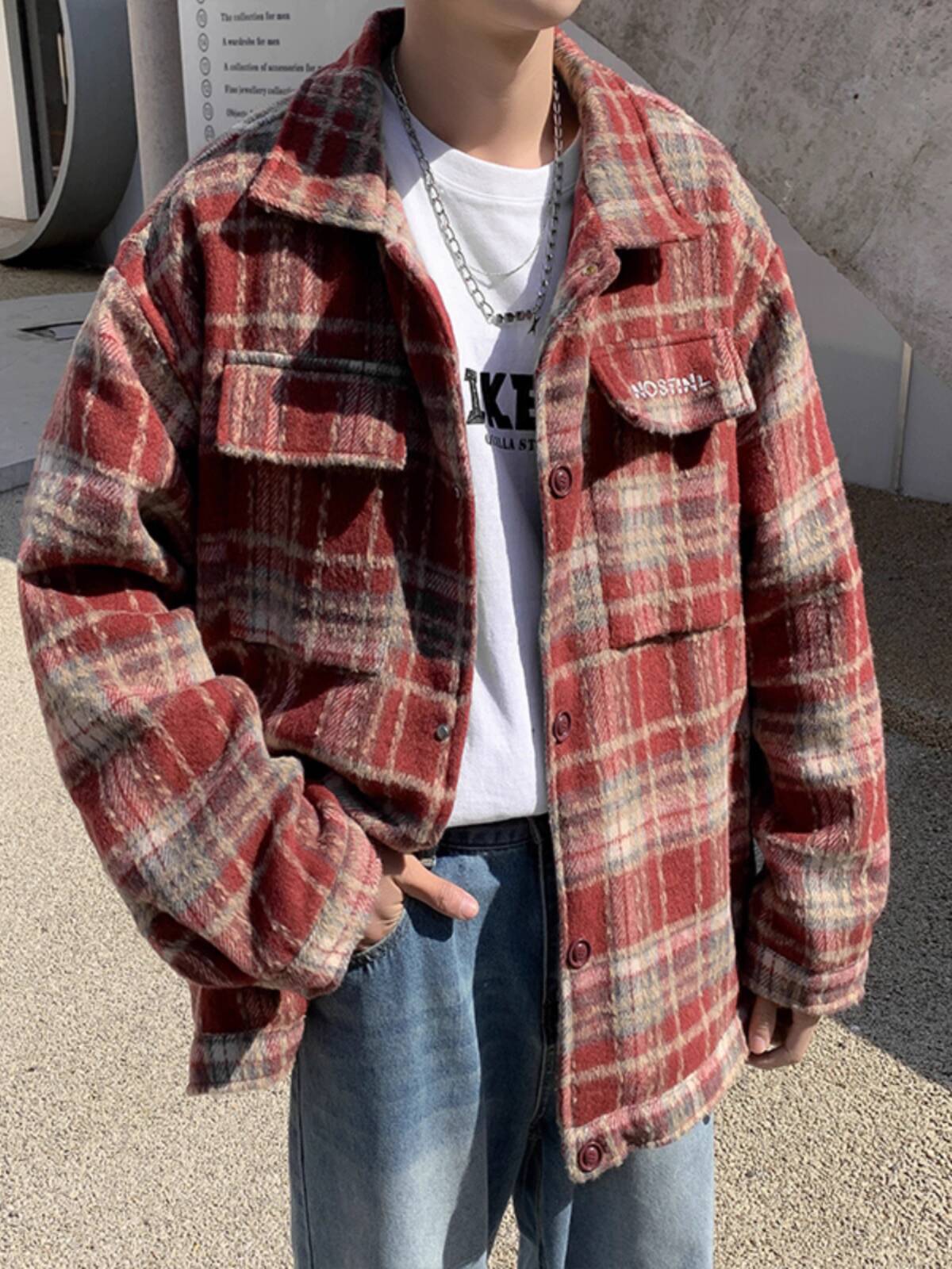 Men's Thick Shirts Jacket Autu - Streetwear Brand England recension och pris