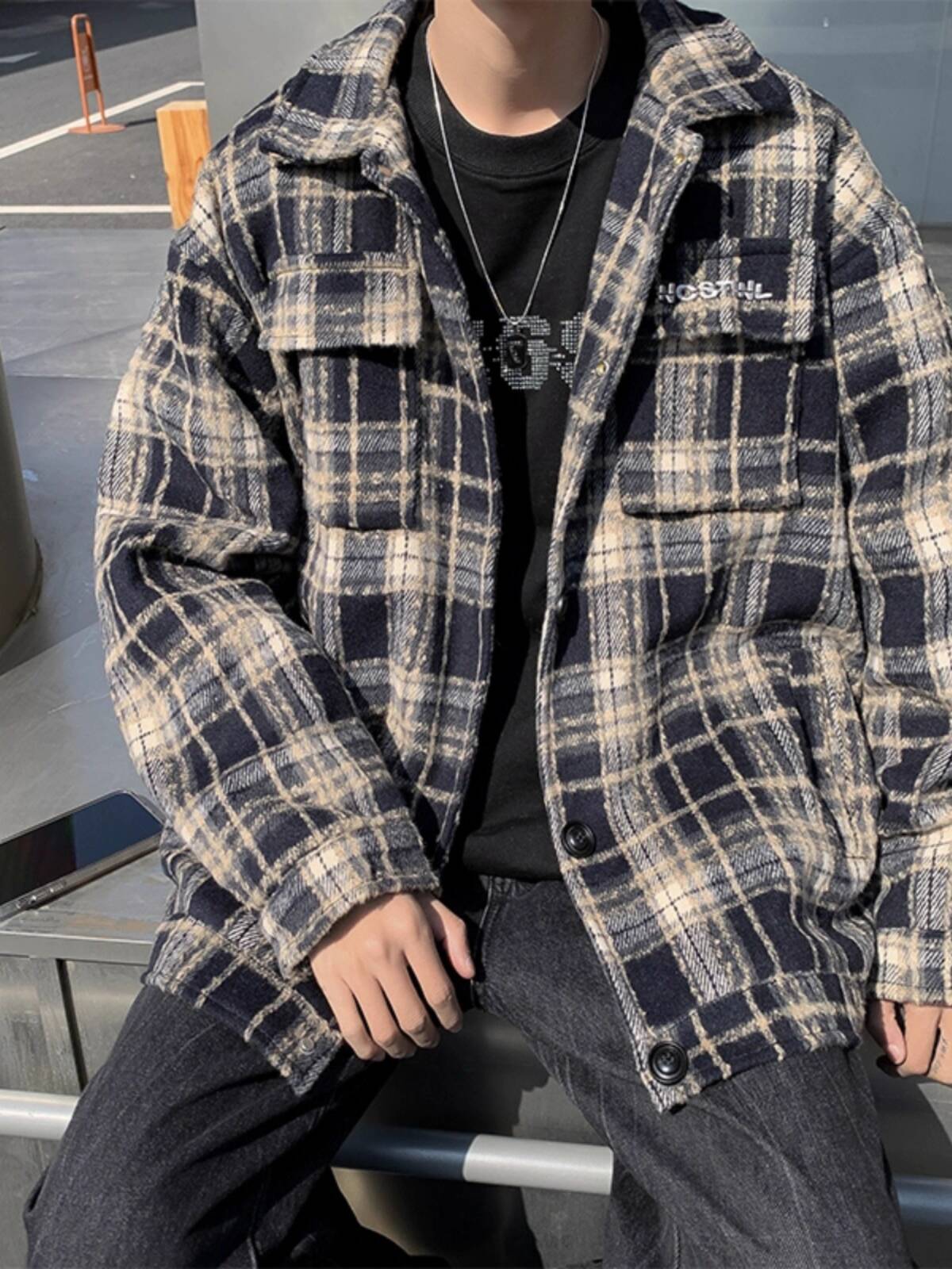 Men's Thick Shirts Jacket Autu - Streetwear Brand England recension och pris